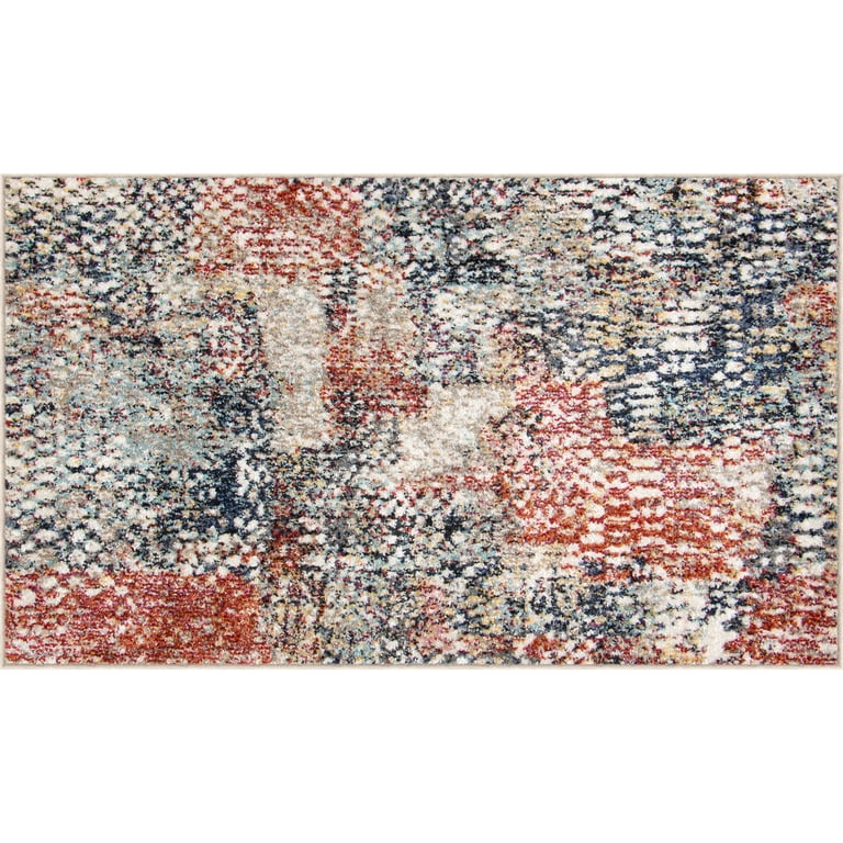 Mainstays Modern Morgana Multi-Color 20 in x 34 in Olefin Area Rug