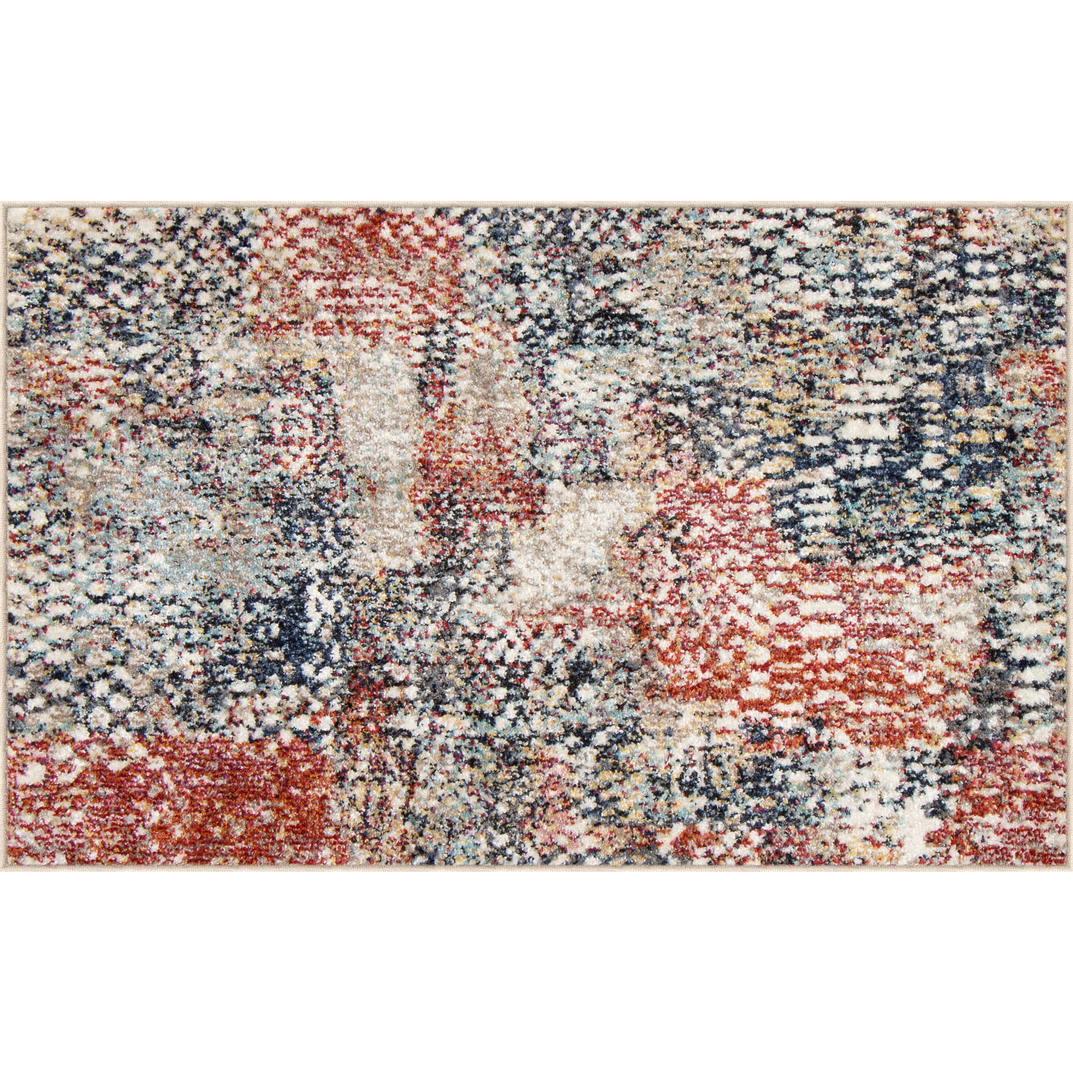 Mainstays Modern Morgana Multi-Color 20 in x 34 in Olefin Area Rug