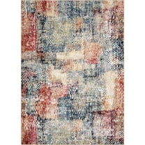 Mainstays Modern Morgana Multi-Color 5' x 7' Woven Olefin Area Rug with Frieze Accents