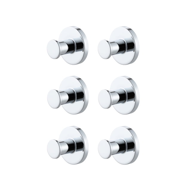 Mainstays Modern Round Robe Hook in Chrome, 6 Pack - Walmart Business ...