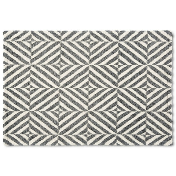 Mainstays Montana Woven Fabric Indoor Mat, 18" x 27", Grey, Available in Multiple Colors
