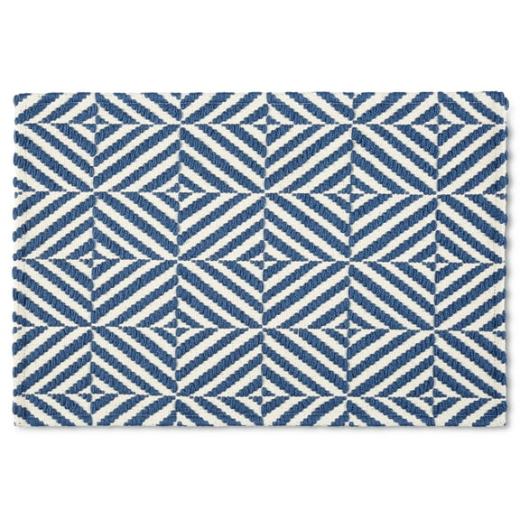 Mainstays Montana Woven Fabric Mat, 18"x27", Navy, Available in Multiple Colors
