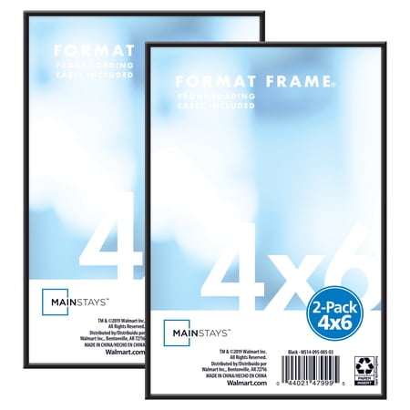 Mainstays Ms 4x6 2pk Format Frame Black