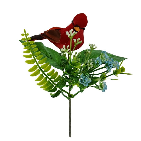 Mainstays 8 inches Artificial Outdoor Floral Pick with Cardinal Icon, Blue Color Pick
