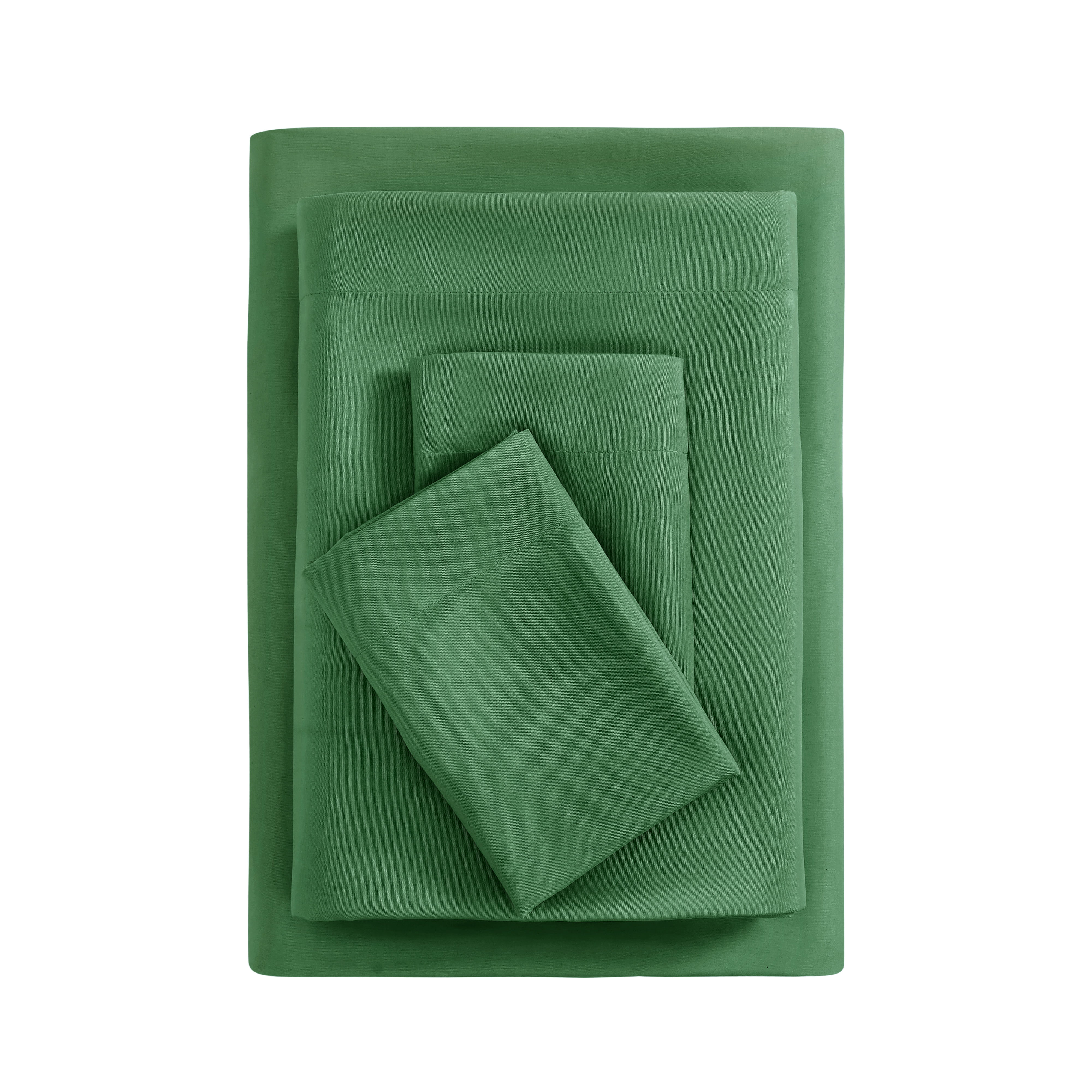 Mainstays Basic Value Microfiber Bed Sheet Set, Green Lily, Queen, 4 Piece