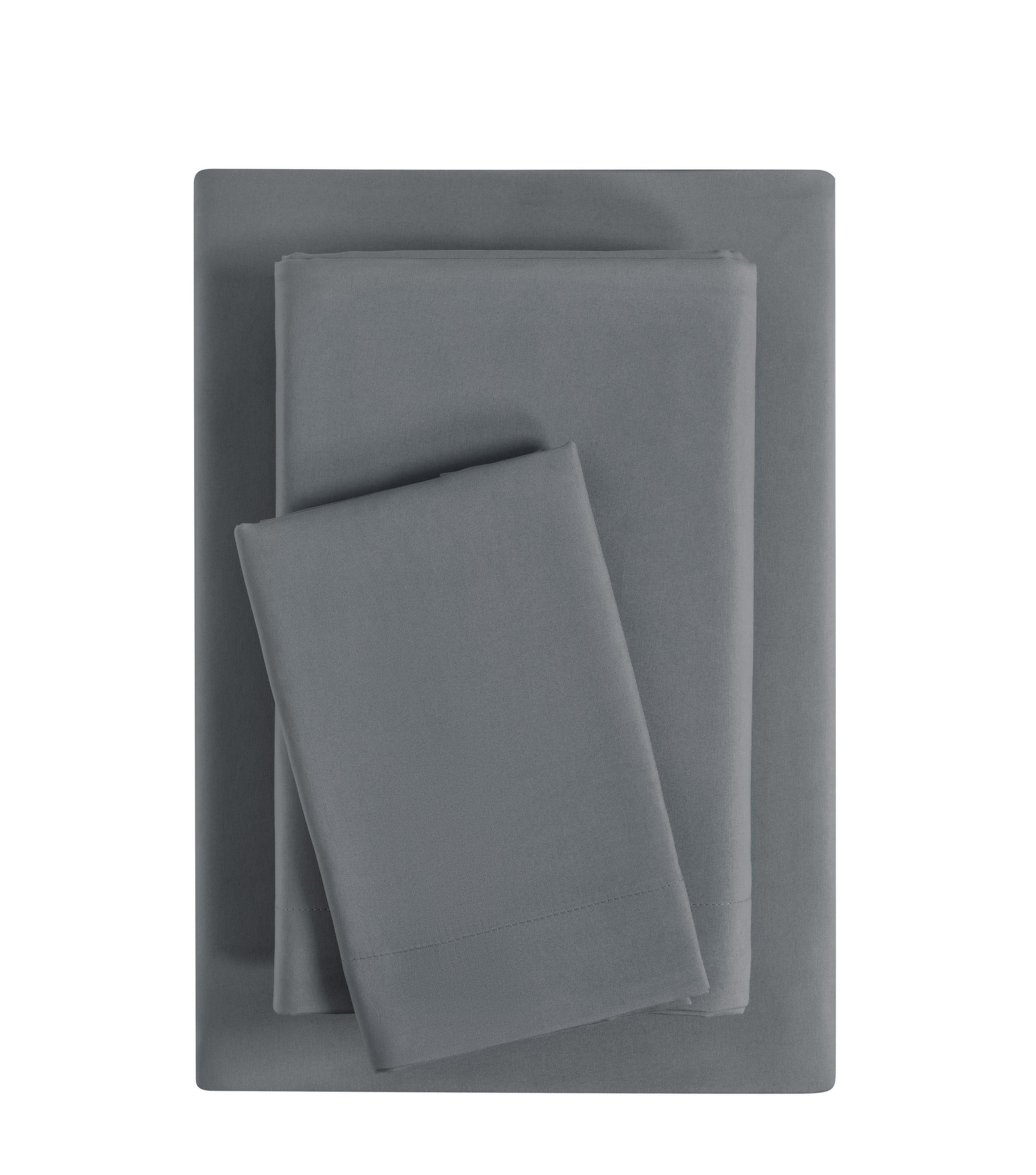Mainstays Basic Value Microfiber Bed Sheet Set, Soothing Grey, Twin-XL, 3 Piece