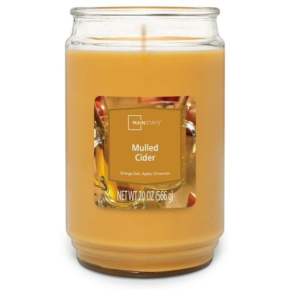Mainstays Mulled Cider Scented Single Wick Candle, 20 oz.