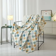 Mainstays Cozy Plush Couch Throw Blanket, Multicolor Checkered, 50 x 60 in