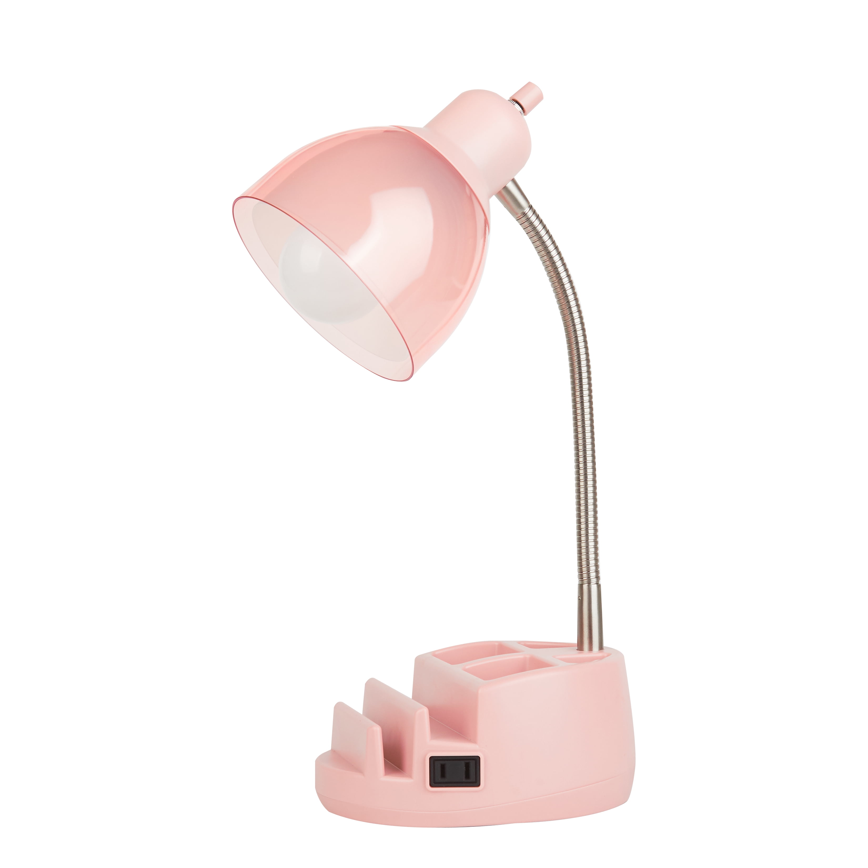 Mainstays Multi-Purpose Organizer Task Lamp, Blush