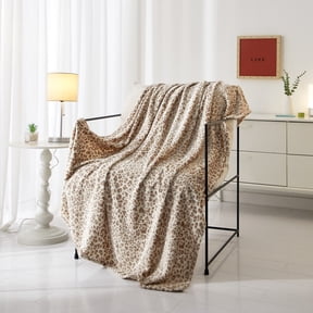 Mainstays Cozy Plush Couch Throw Blanket, Multicolor Abstract Leopard, 50 x 60 in