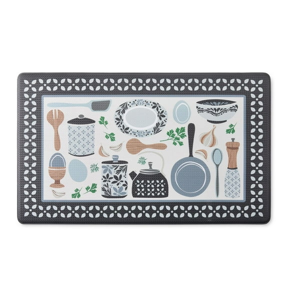 Mainstays Multicolor Kitchen Mat, Kitchen Utensils, 18"W x 30"L