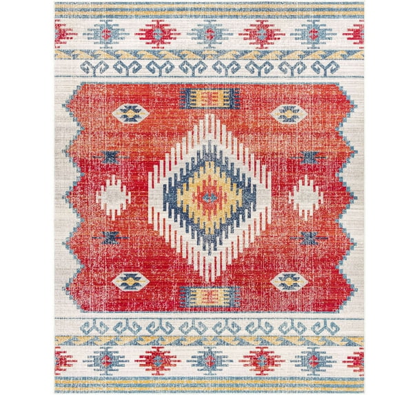Mainstays Multicolor Persian Indoor/Outdoor Area Rug, 8'x10'