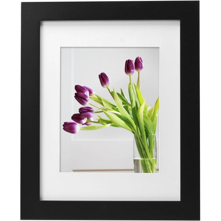 Mainstays Museum 16x20 Matted to 11x14 Flat Wide Gallery Picture Frame,  Mahogany 