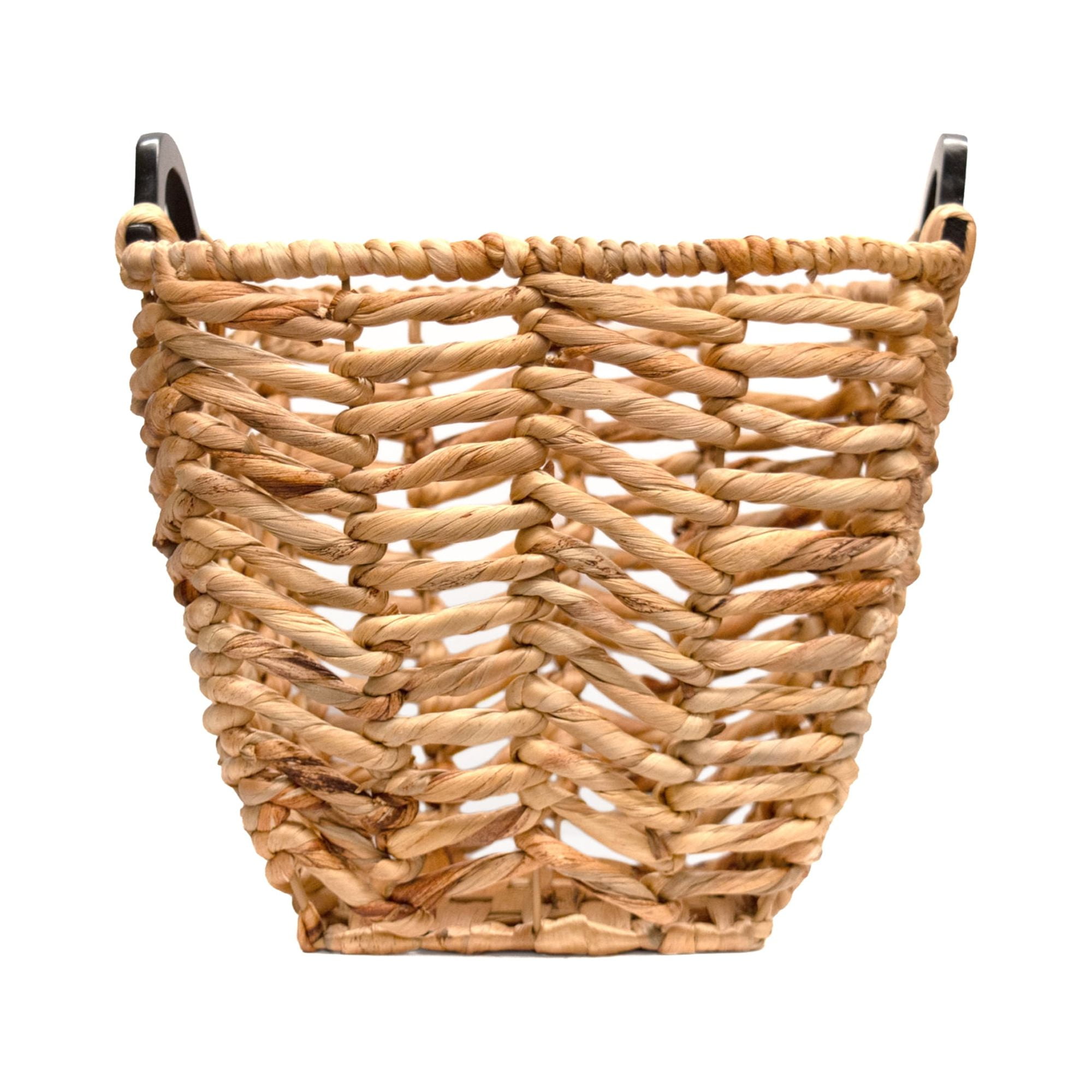 Mainstays Natural Brown Seagrass Storage Basket with Wooden Handles