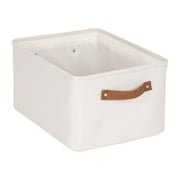 Mainstays Natural Canvas Polyester Storage Basket with Handles