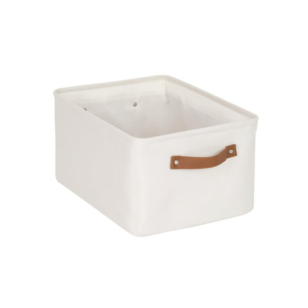 Mainstays Natural Canvas Storage Basket with Handles