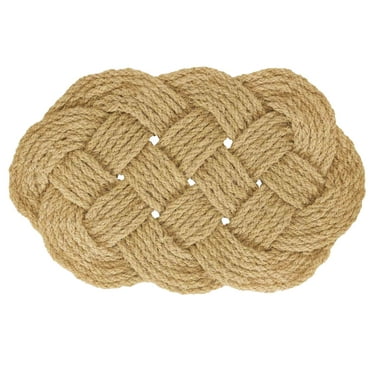 Mainstays Natural Sailor Knot Coir Outdoor Doormat, 18" x 30"