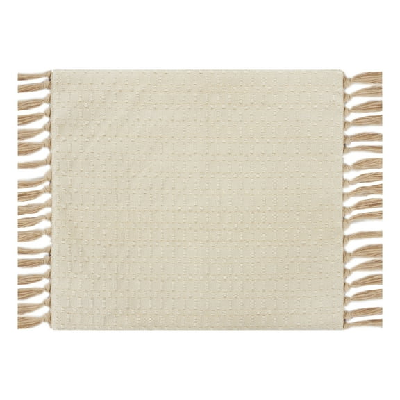Mainstays Natural Textured Table Place Mat - Natural Color - 14" x 19"