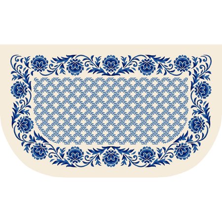 Mainstays Contemporary Blue Kitchen Mat, 18” x 30”, Skid Resistant