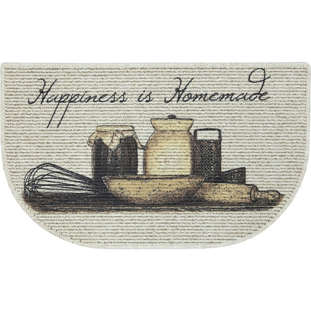 Mainstays Natures Trend Happiness is Homemade Printed Slice Kitchen Mat, Multi-color, 18" x 30"