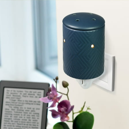 Mainstays Navy Blue Ceramic Pluggable Wall Wax Warmer, Single Pack