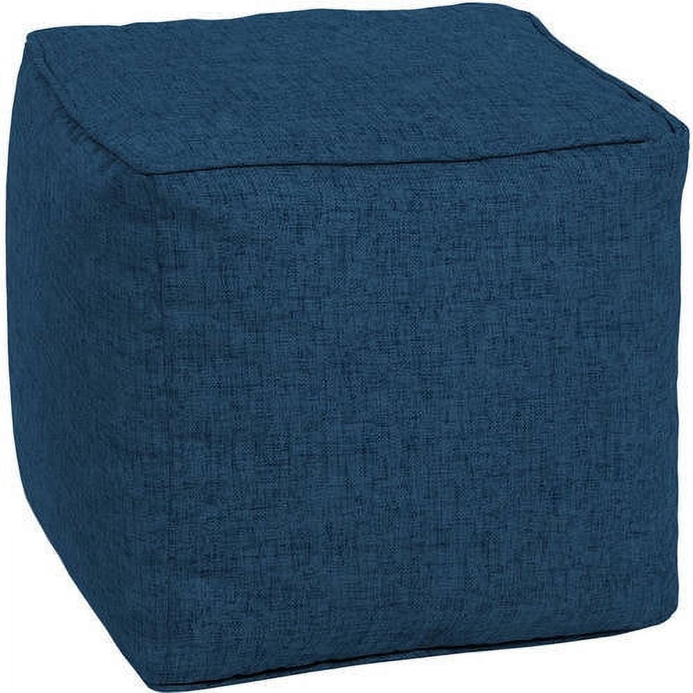 Mainstays Navy Outdoor Patio 17" Square Pouf