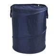 thumbnail image 1 of Mainstays Pop-Up Laundry Hamper – Zipper Lid, 2-Load Capacity, Navy, 1 of 10