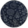 thumbnail image 1 of Mainstays Navy Space Round Indoor Rug, 47" Round, 1 of 6