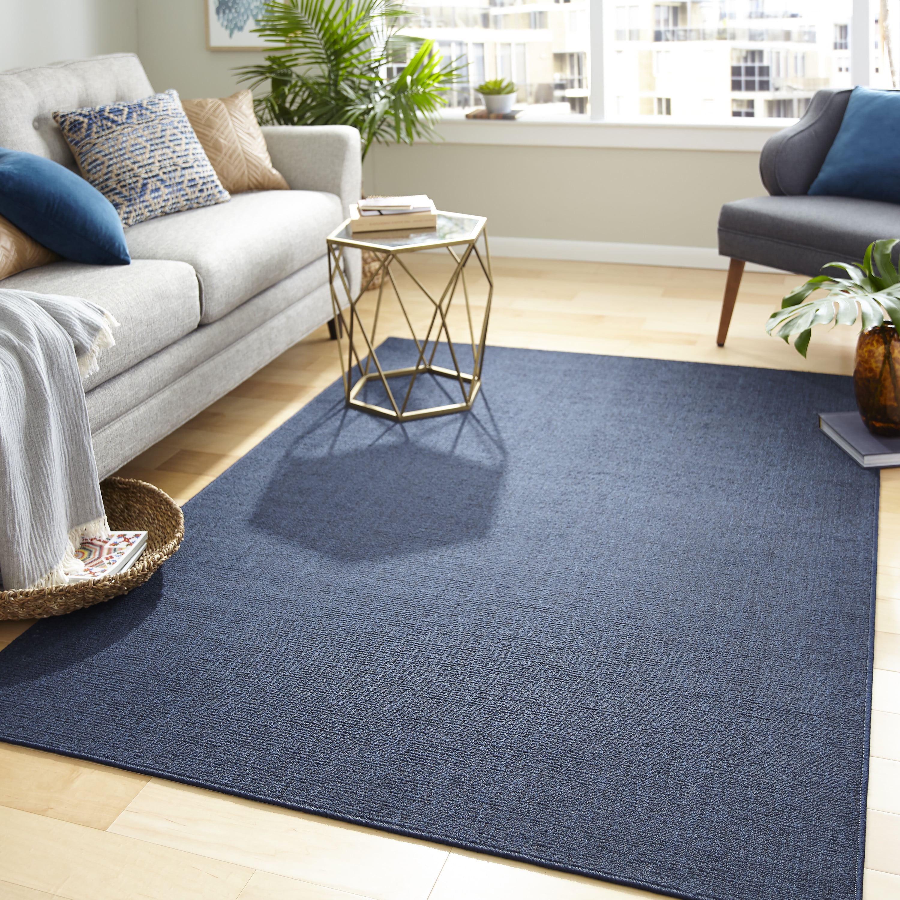 Mainstays Navy Titan Area Rug, 5' x 7'