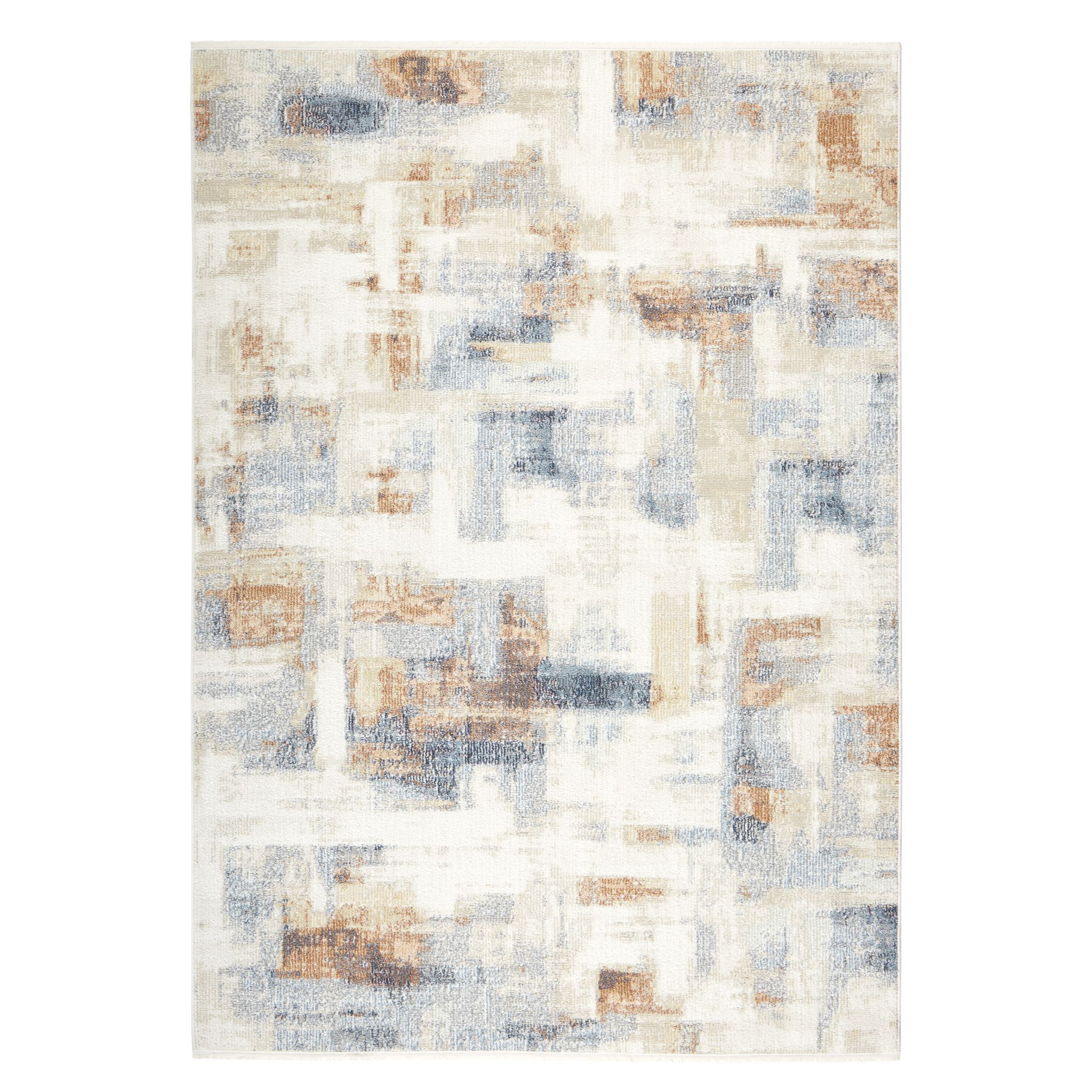 Mainstays Neutral Abstract Washable Indoor Area Rug, Abstract Neutral, 5'x7' - image 1 of 5
