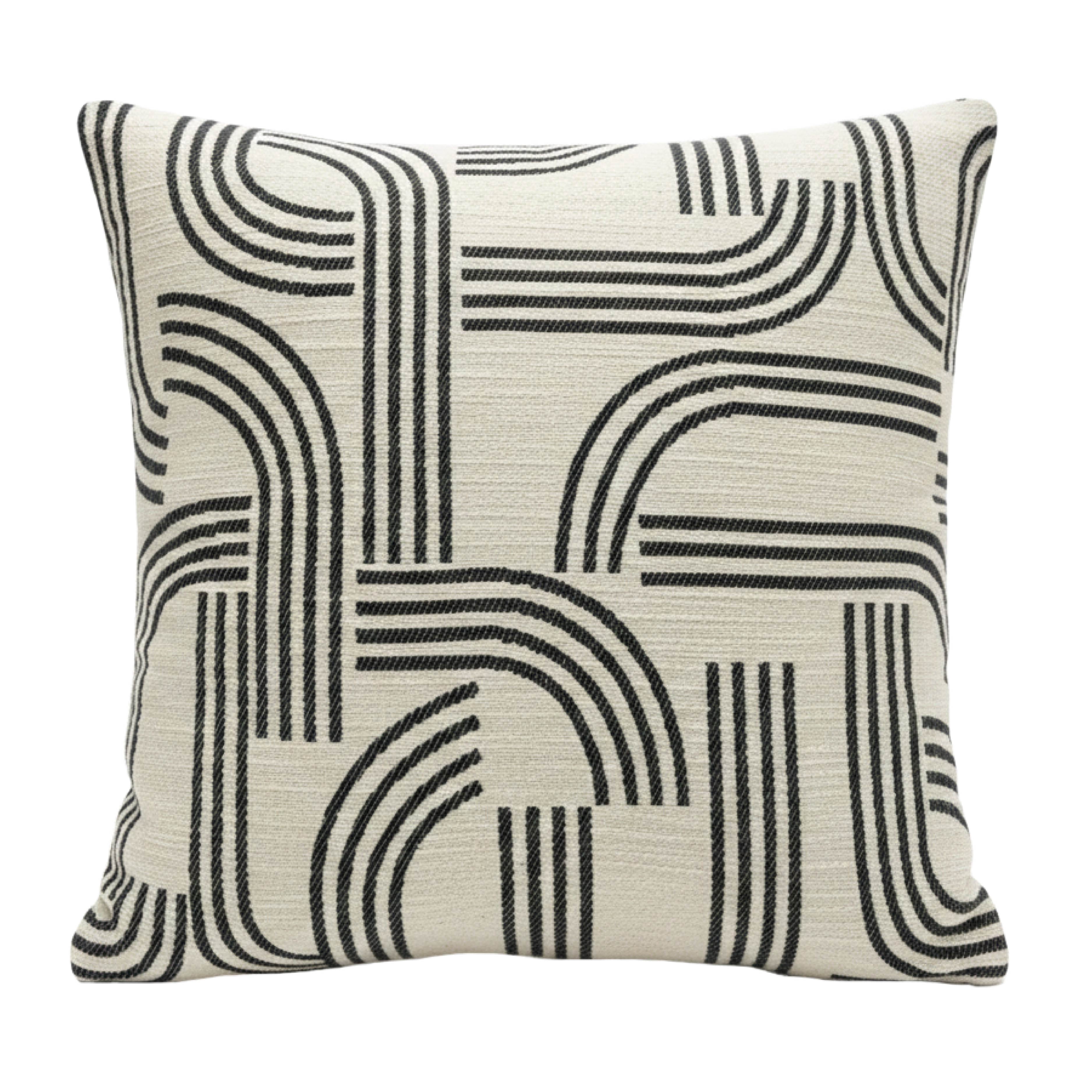 Mainstays Neutral Geometric Decorative Pillow 18" x 18"