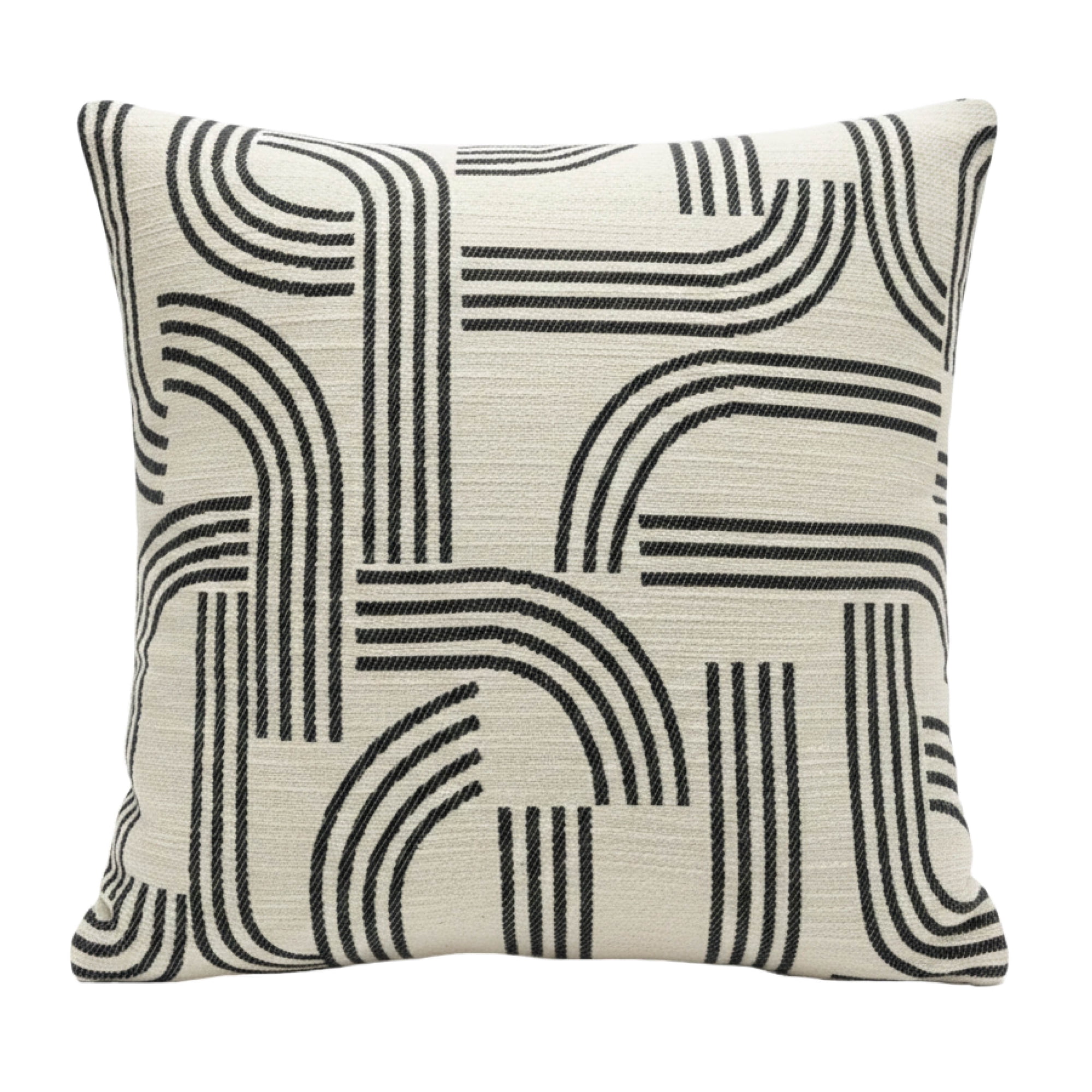 Mainstays Neutral Geometric Decorative Pillow 18" x 18"