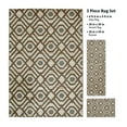 thumbnail image 1 of Mainstays Neutral Geometric Beige 3 Piece Indoor Area Rug Set, 1 of 2