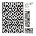 thumbnail image 1 of Mainstays Neutral Polypropylene Geometric Black 3 Piece Area Rug Set, 20"x30", 20"x59", 6’6”x9'6", 1 of 4