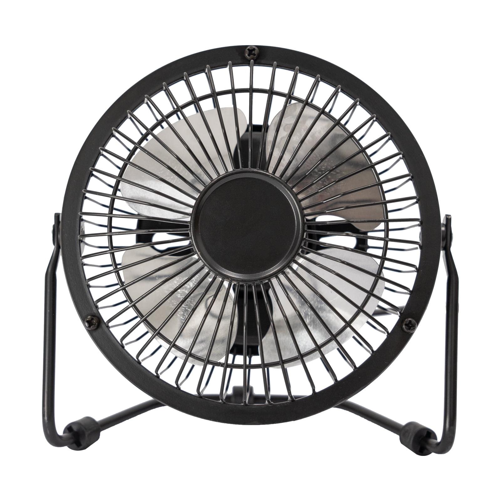 Mainstays New 4 inch Personal Metal USB Powered Desktop Fan Black