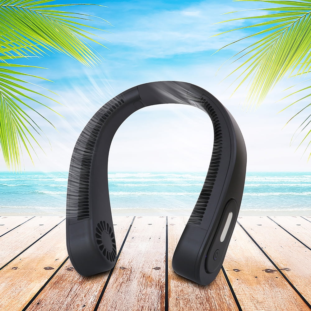 Mainstays Rechargeable Portable Neck Fan, Black