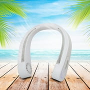 Mainstays New Rechargeable Portable Neck Fan for Outdoor White