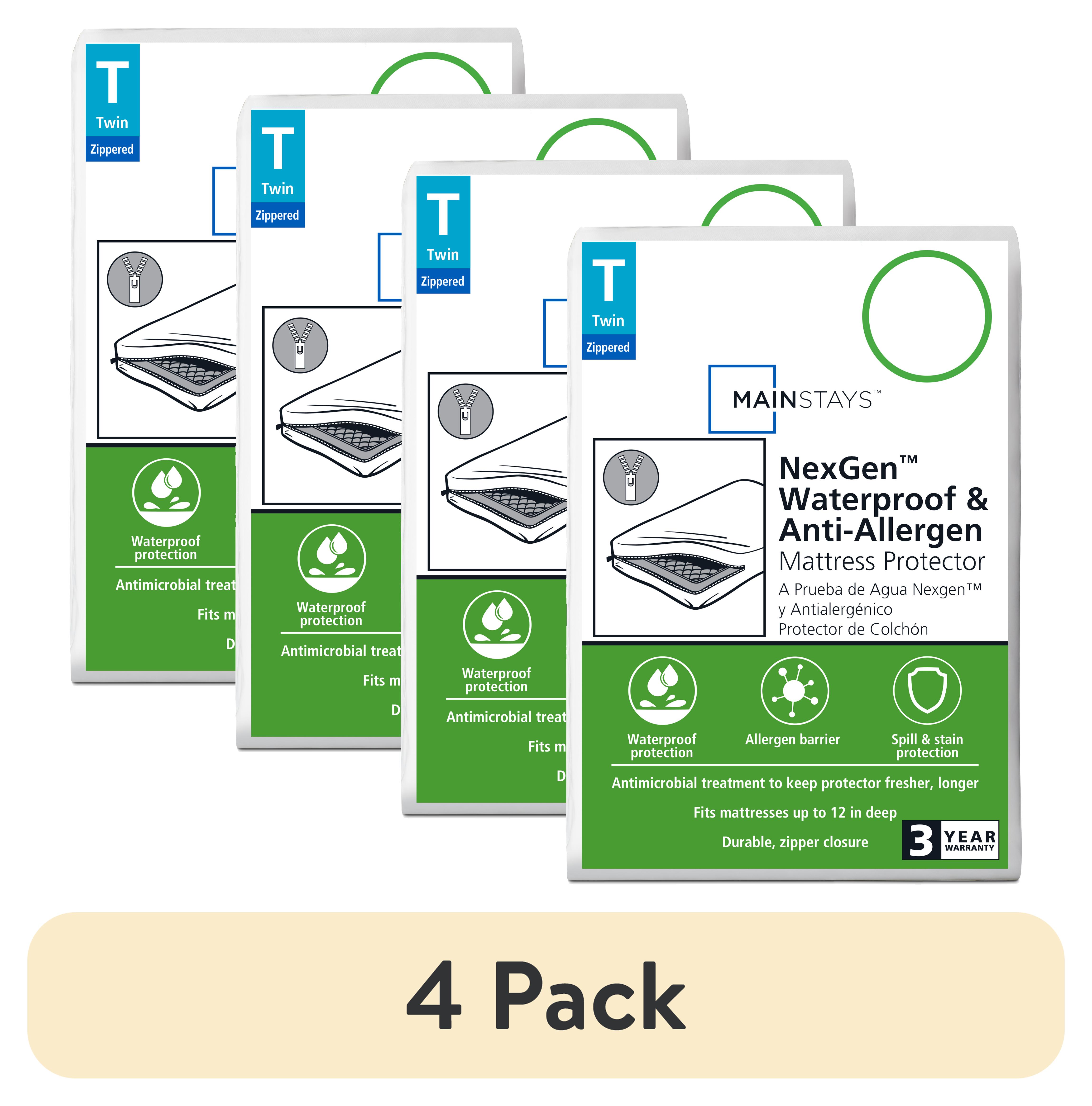 Mainstays NexGen Waterproof AntiAllergen Zippered Mattress Protector