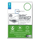 Mainstays Waterproof Zippered Mattress Protector Twin, Anti-Allergen ...
