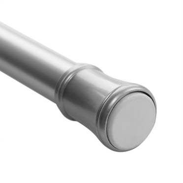 Mainstays Nickel Adjustable Tension Window Curtain Rod, 1" Diameter, Adjustable 48" - 84"