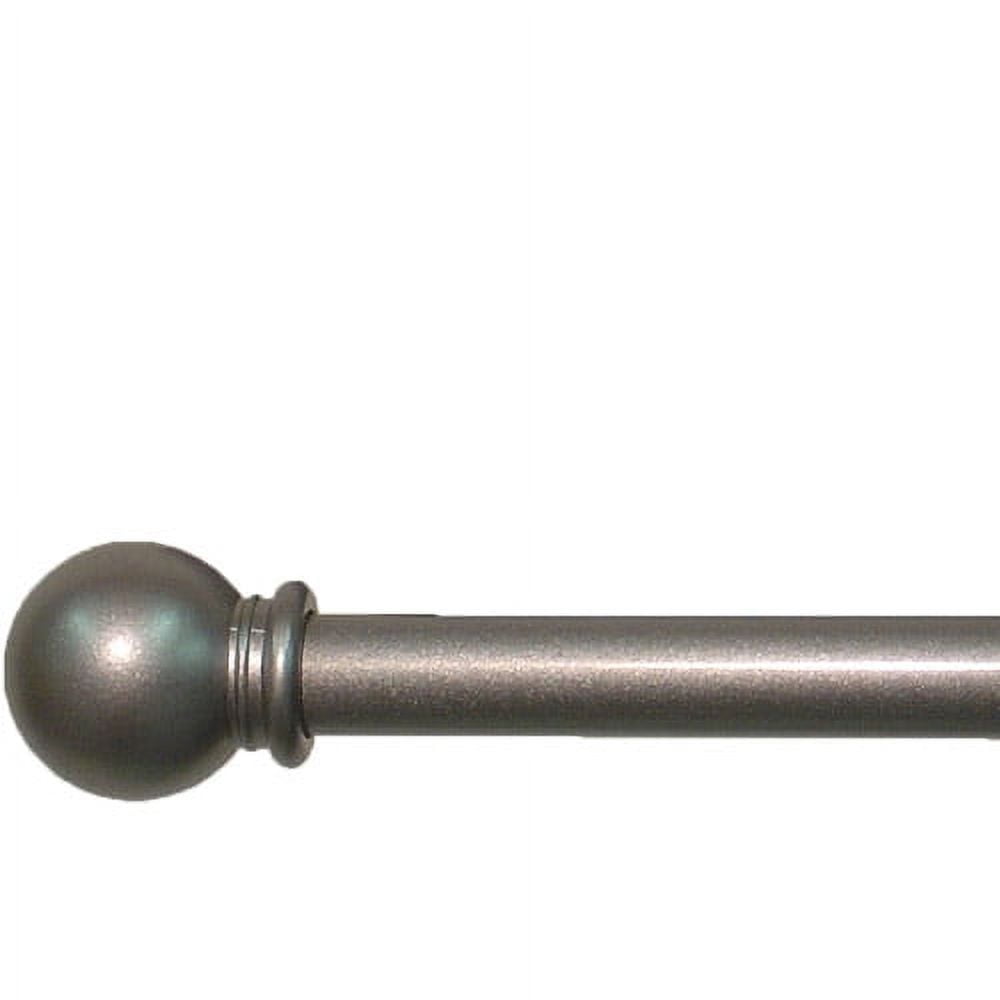 Mainstays Nickel Finish Ball Finial 5/8" Diameter Single Curtain Rod 48"84" Metal