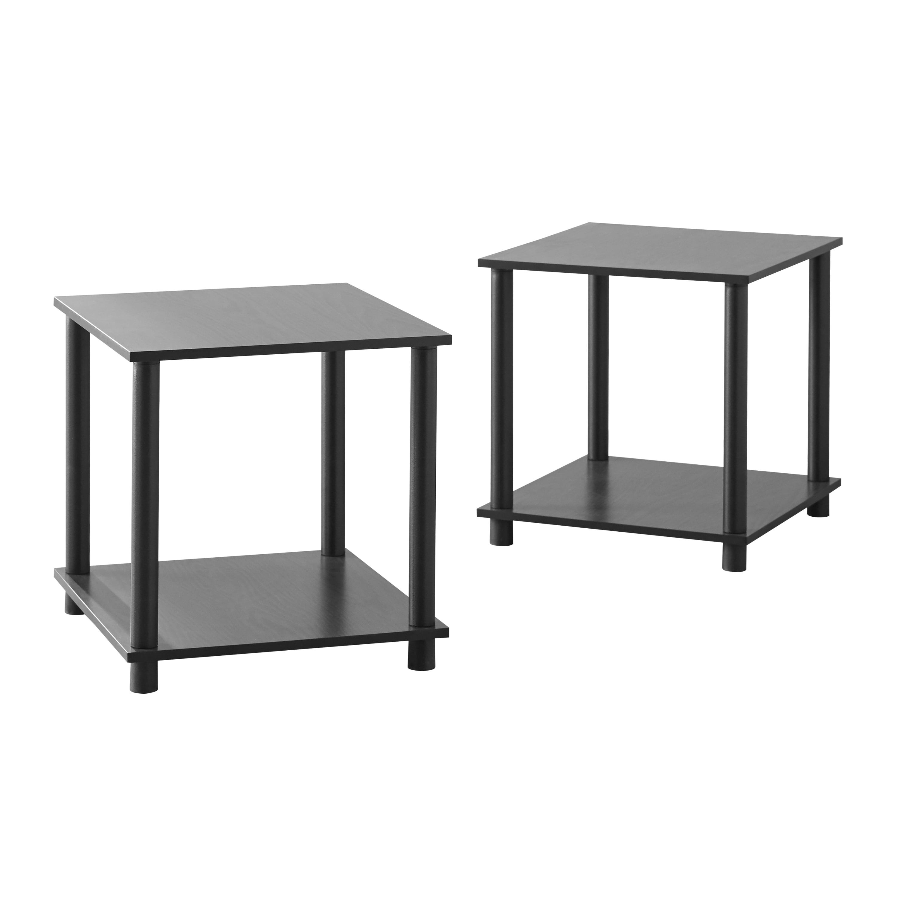 Mainstays No Tools End Tables, True Black Oak, Set of 2