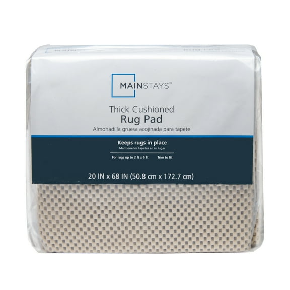 Mainstays Non-Skid Non-Slip Deluxe Felt Rug Pad, Sand, 2' x 6'