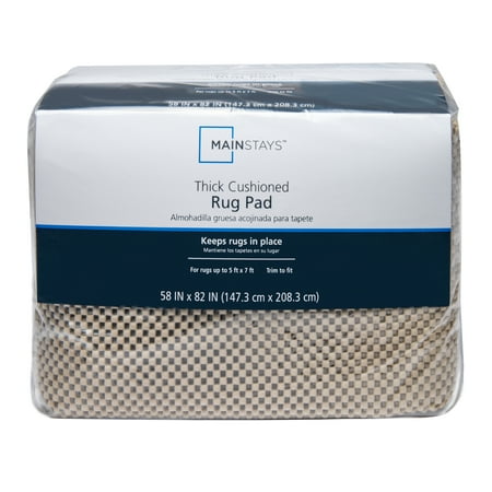 Mainstays Non-Skid Non-Slip Deluxe Felt Rug Pad, Sand, 5' x 7'