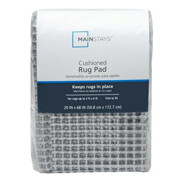 Mainstays Non-Skid, Non-Slip, PVC-coated Polyester Rug Pad Gray, 2'x6'