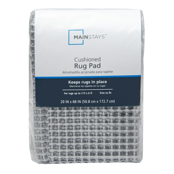 Mainstays Non-Skid Non-Slip Rug Pad, Gray, 2' x 6'
