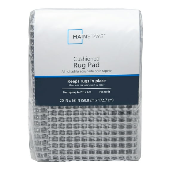 Mainstays Non-Skid Non-Slip Rug Pad, Gray, 2' x 6'