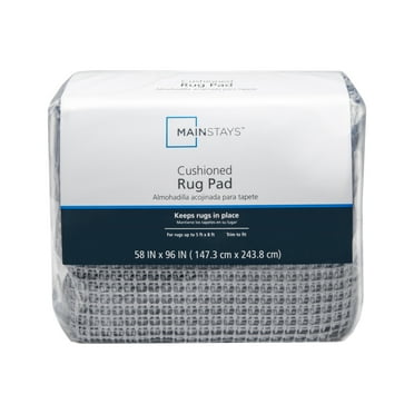 Mainstays Non-Skid, Non-Slip, PVC-coated Polyester Rug Pad Gray, 5' x 8'