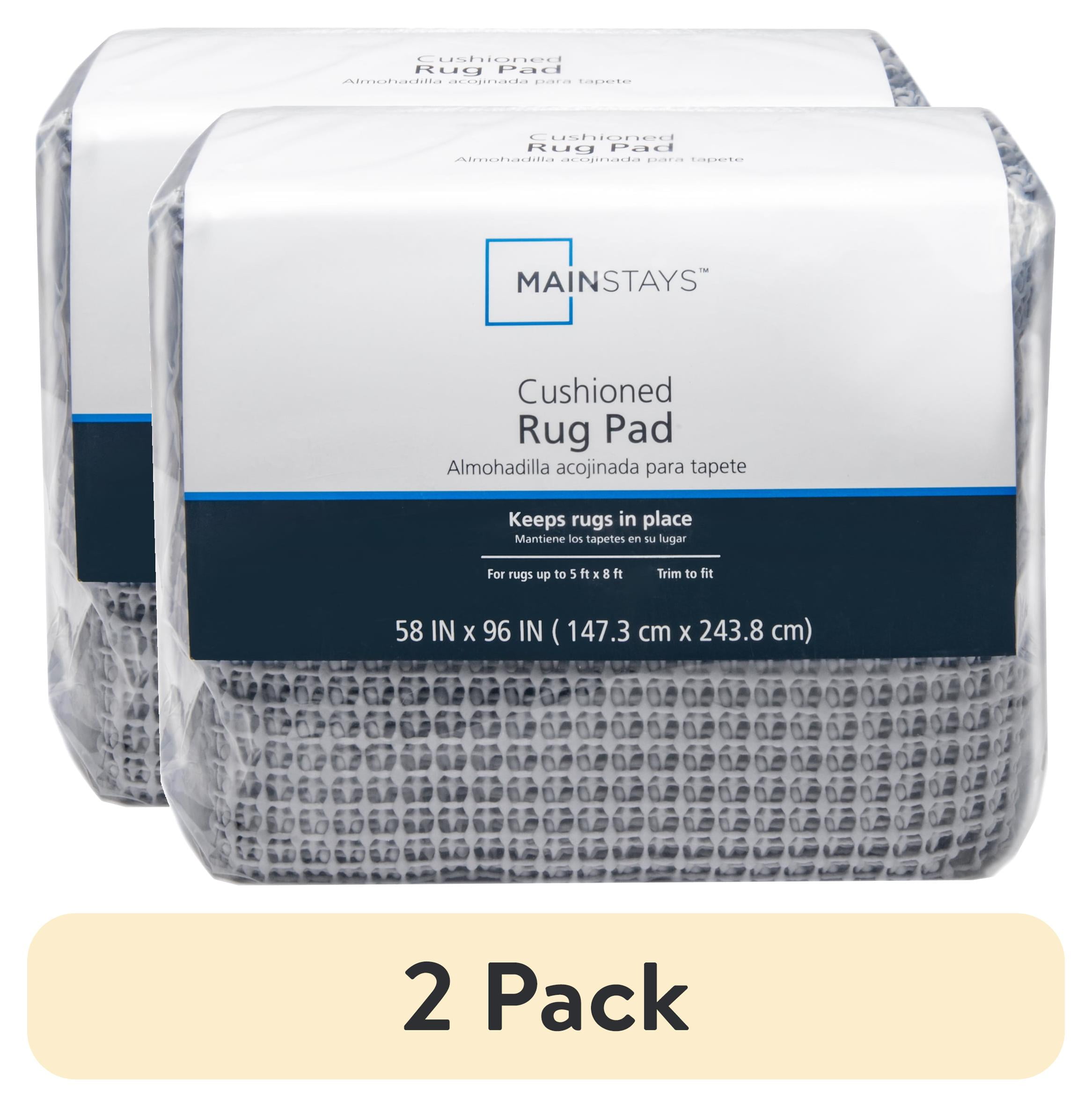 (2 pack) Mainstays Non-Skid, Non-Slip, PVC-coated Polyester Rug Pad ...