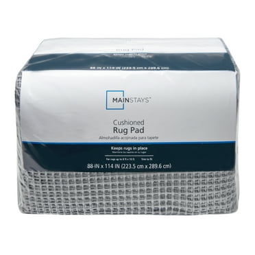Mainstays Non-Skid, Non-Slip, PVC-coated Polyester Rug Pad Gray, 8' x 10'